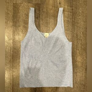 a new day Light Blue Sweater Ribbed Tank Top Size M